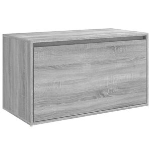 vidaXL Hallb&auml;nk 80x40x45 cm gr&aring; sonoma-ek konstruerat tr&auml;