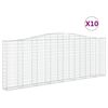 vidaXL Gabioner b&aring;gformade 10 st 400x30x140/160 cm galvaniserat j&auml;rn