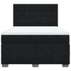 vidaXL Rams&auml;ng med madrass svart 160x200 cm sammet