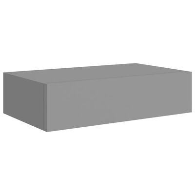vidaXL Väggmonterade lådor grå 2 st 40x23,5x10 cm MDF