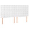 vidaXL Huvudgavel vit 180x5x118/128 cm konstl&auml;der