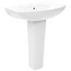 vidaXL Handfat frist&aring;ende med piedestal keramik 650x520x200 mm vit