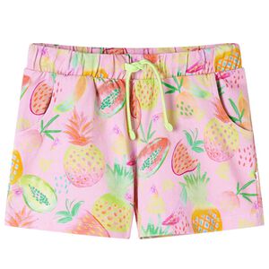 vidaXL Barnshorts med sn&ouml;re mild rosa 104