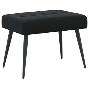 vidaXL B&auml;nk med knappar Svart 60 x 40 x 45 cm Sammet