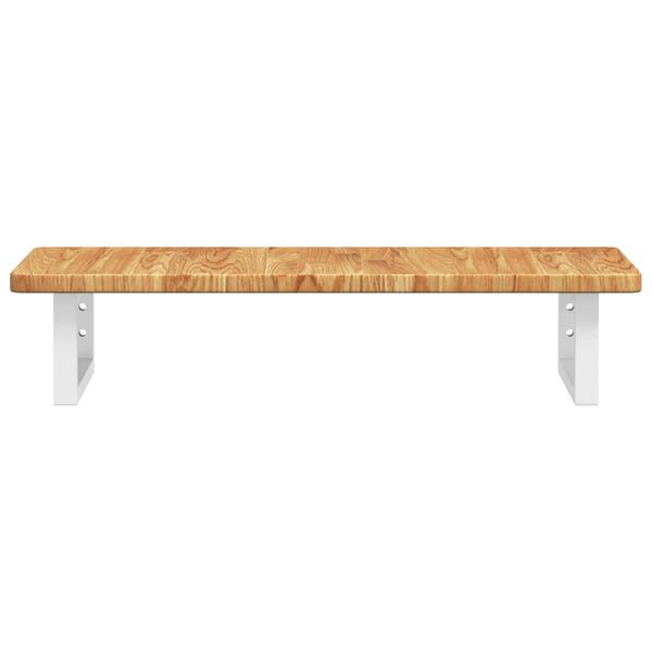 vidaXL V&auml;ggmonterad handfatshylla st&aring;l och massiv ek