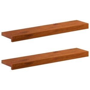 vidaXL F&ouml;nsterbr&auml;dor 2 st Brun 70 x 15 x 2 cm Massivt Ektr&auml;