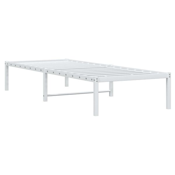 vidaXL S&auml;ngram metall vit 80x200 cm