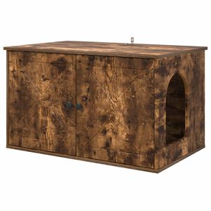 vidaXL Katt hus R&ouml;kt ek 85 x 55 x 50,5 cm Konstruerat tr&auml;