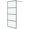 vidaXL Duschv&auml;gg svart 90x195 cm halvfrostat ESG-glas