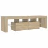 vidaXL Tv-bänk med LED-belysning sonoma-ek 140x36,5x40 cm