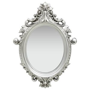 vidaXL V&auml;ggspegel slottsstil 56x76 cm silver