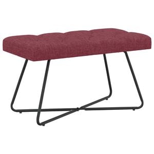 vidaXL B&auml;nk med knappar Vinr&ouml;d 80 x 40 x 46 cm Tyg