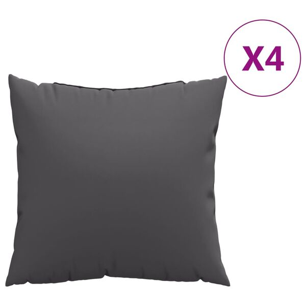 vidaXL Soffkuddar 4 st antracit 60x60 cm tyg