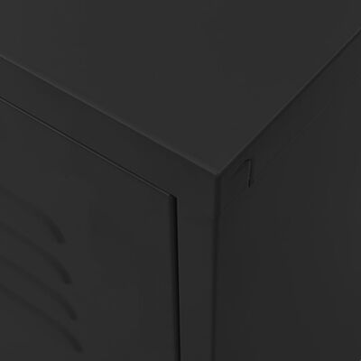 vidaXL Tv-bänk svart 105x35x50 cm stål