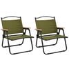 vidaXL Campingstolar 2 st gr&ouml;n 54x43x59cm oxfordtyg
