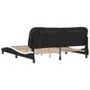 vidaXL Bed Frame with LED without Mattress "Hvar" Black and White 180x200 cm