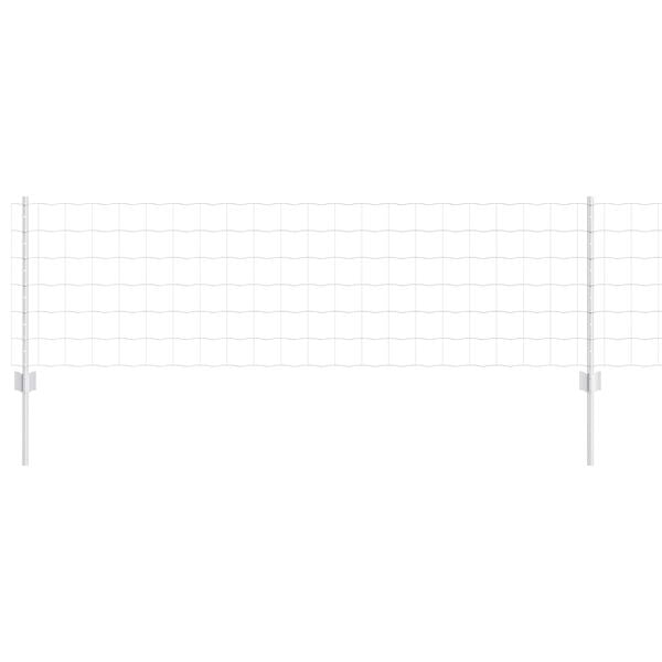vidaXL St&auml;ngsel med stolpe Silver 0,6 x 25 m St&aring;l