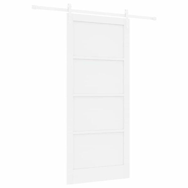 vidaXL Skjutd&ouml;rr Vit 93 x 211 cm Massiv furu