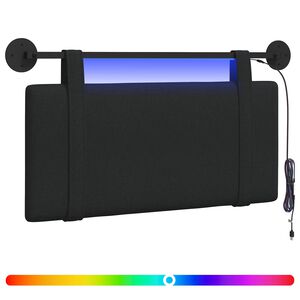 vidaXL H&auml;ngande s&auml;nggavel Med LED-lampa Svart Tyg
