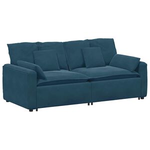 vidaXL Modulsoffa med dynor bl&aring;