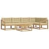 vidaXL Utomhussoffset 6 st Vit och Beige Polyester