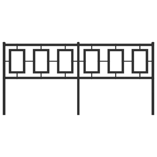 vidaXL Huvudgavel metall svart 180 cm
