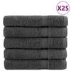 vidaXL Premium handdukar SOLUND 25 st antracit 100x200cm 600gsm