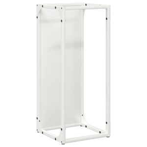 vidaXL Vedst&auml;ll vit 25x25x60 cm kallvalsat st&aring;l