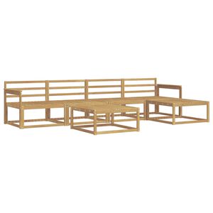 vidaXL Utomhussoffset 6 pcs Vit 79 x 79 x 37 cm Massivt Akaciatr&auml;