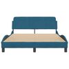 vidaXL Bed Frame with Headboard "Dover" Blue 140x190 cm Velvet