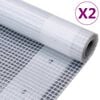 vidaXL Leno presenning 2 st 260 g/m&sup2; 2x3 m vit