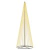 vidaXL LED Julgran 385 cm 1148 LED-lampor Varmvit J&auml;rn Svart