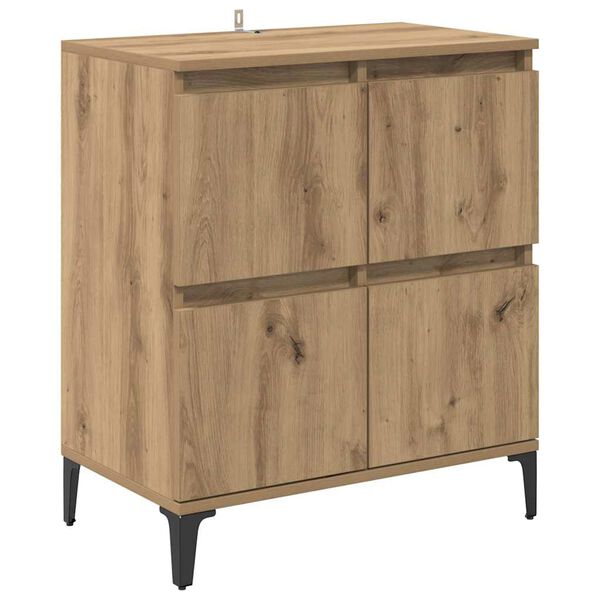 vidaXL Sideboard Artisan Ek 60 x 35 x 70 cm Konstruerat tr&auml; och j&auml;rn