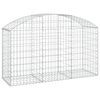 vidaXL Gabion b&aring;gformad 150x50x80/100 cm galvaniserat j&auml;rn