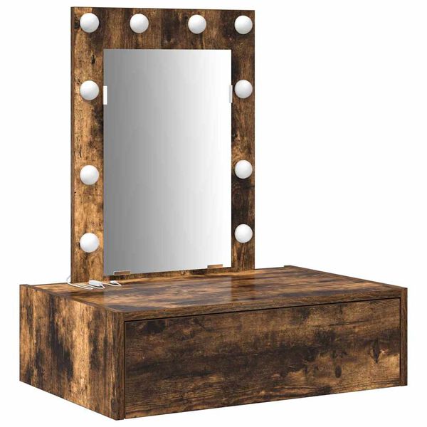 vidaXL Smyckebord med låda Brun 60 x 40 x 70 cm Konstruerat trä