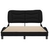 vidaXL Bed Frame without Mattress "Hvar" Black 140x190 cm Fabric