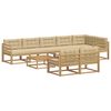 vidaXL Utomhussoffset 9 st Vit och Beige Polyester
