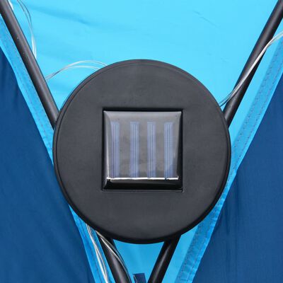 vidaXL Partytält med LED och 4 sidoväggar 3,6x3,6x2,3 m blå