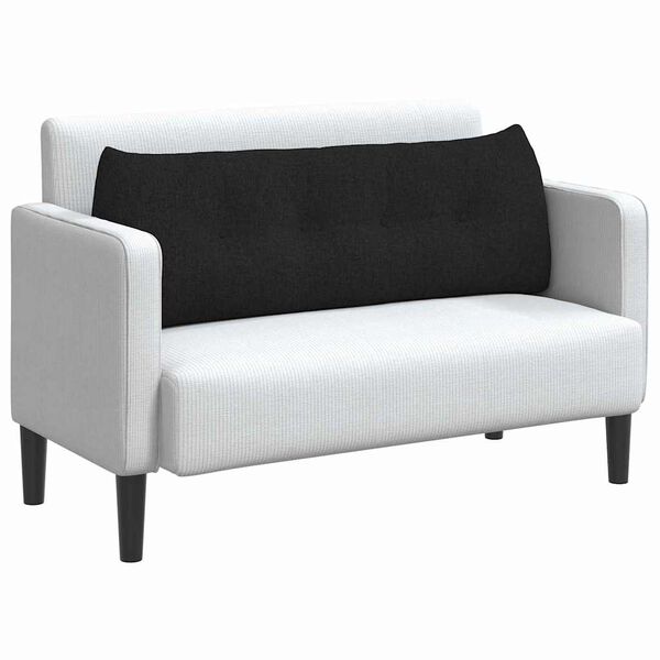 vidaXL Ryggkudde Svart 140 x 24 x 50 cm tyg