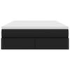 vidaXL F&ouml;rvaringss&auml;ng med madrass Svart 140 x 200 cm Konstl&auml;der