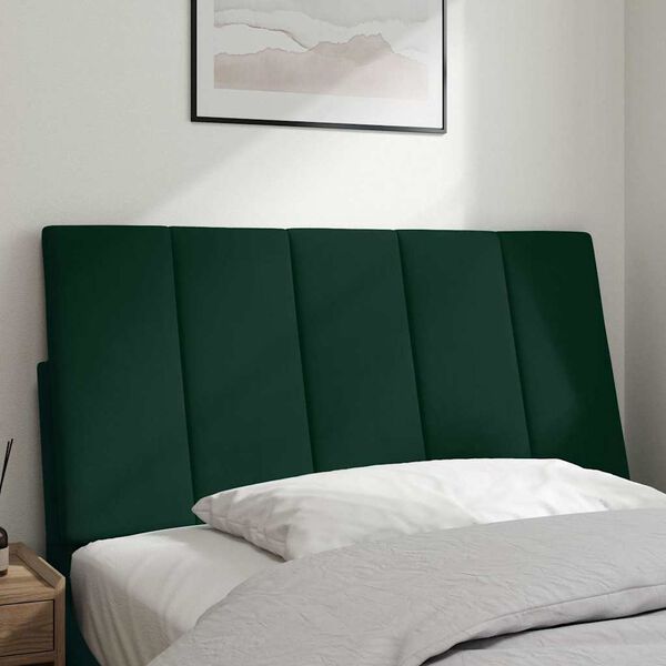 vidaXL Headboard Cushion "Hanko" Dark Green 100 cm Velvet