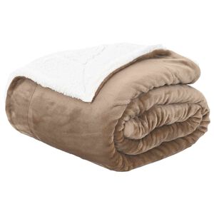 vidaXL Kastfilt Kamel 130 x 150 cm Fleece