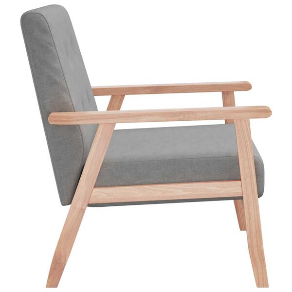 vidaXL Fåtölj ljusgrå tyg