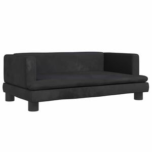 vidaXL Hundb&auml;dd svart 80x45x30 cm sammet