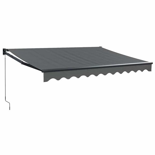vidaXL Markis inf&auml;llbar antracit 3,5x2,5 m tyg&aluminium