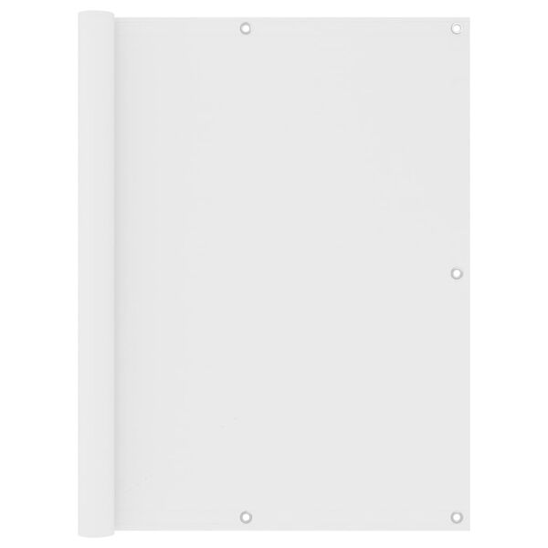 vidaXL Balkongskärm vit 120x600 cm oxfordtyg