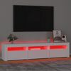 vidaXL Tv-bänk med LED-belysning vit 180x35x40 cm