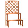 vidaXL V&auml;xtst&auml;ll med spalj&eacute; orange 70x42x120 cm massivt grantr&auml;