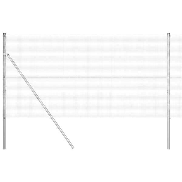 vidaXL St&auml;ngselstolpe Silver 50 x 1,2 m (12 x 12 mm n&auml;t) St&aring;l