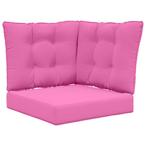 vidaXL Utomhus Soffa Kudde 3 pcs Rosa Polyester